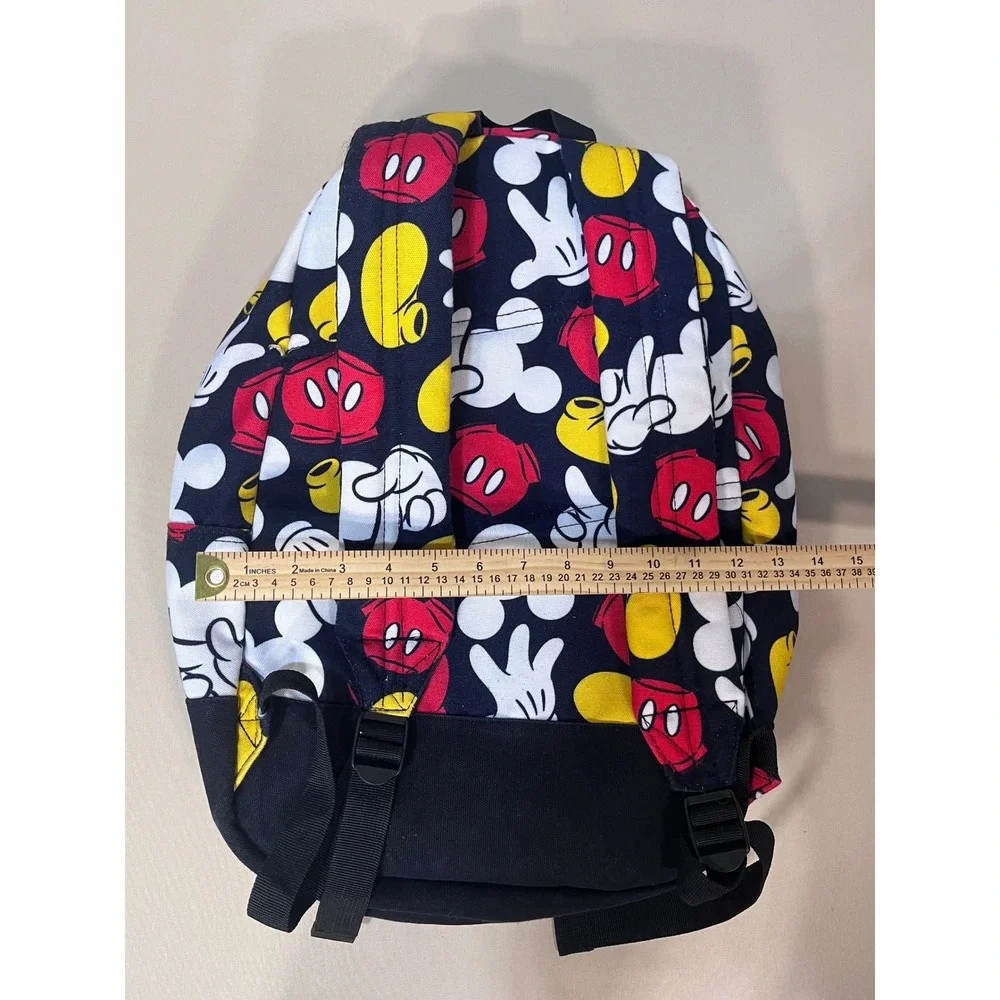 Disney Mickey Mouse All Over Print Backpack Navy Blue Canvas Bag Back to School